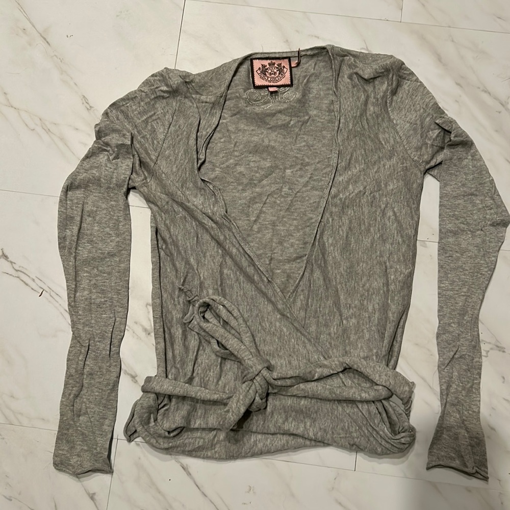 Juicy Couture Gray Wrap Top